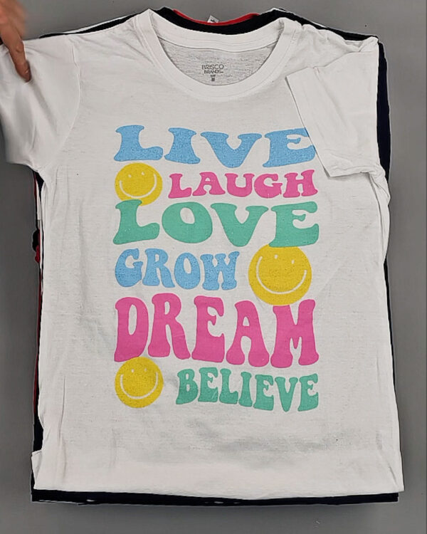 Фотография  114 - Футболки м/ж (Printed T-Shirts New)#5 кг, ЛОТ №8913 оптом в Иркутске и Иркутской области