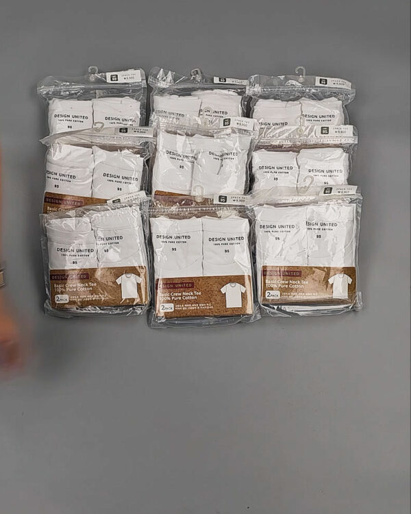 Фотография  396 - Футболка белая муж Корея 085#5 кг оптом в Иркутске и Иркутской области